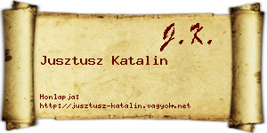 Jusztusz Katalin névjegykártya