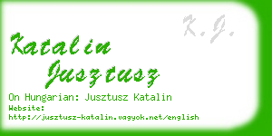 katalin jusztusz business card